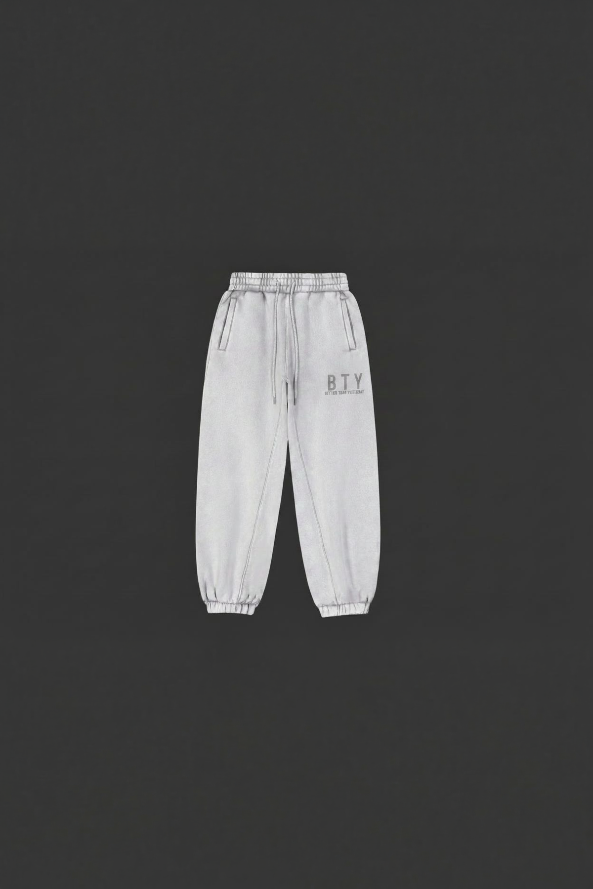 Jogger Polaire — Gris Clair, jogger BTY Concept, streetwear athlétique