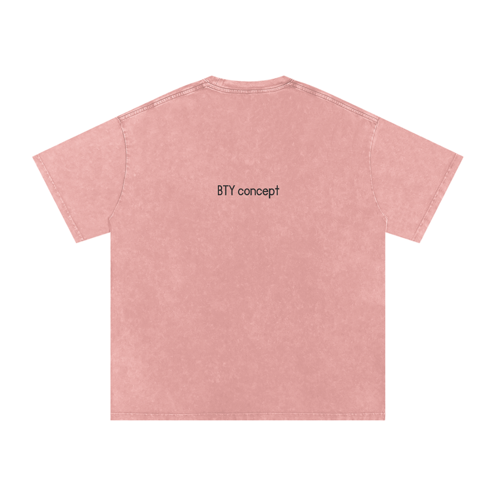 Tee Oversize Délavé Neige — Étendard