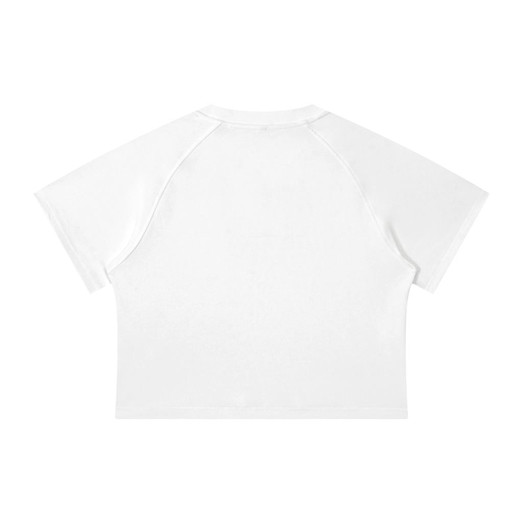 Crop Tee Raglan Délavé Minéral