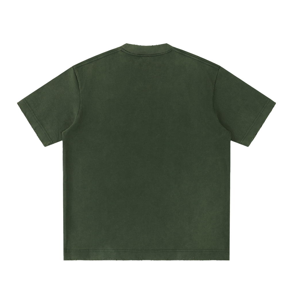 Tee Délavé Bords Francs