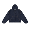 Veste en Jean à Capuche — Glyphe Noir