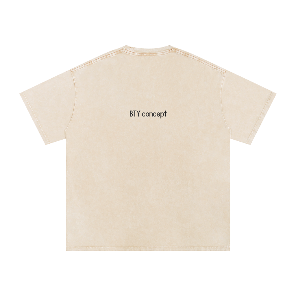 Tee Oversize Délavé Neige — Étendard