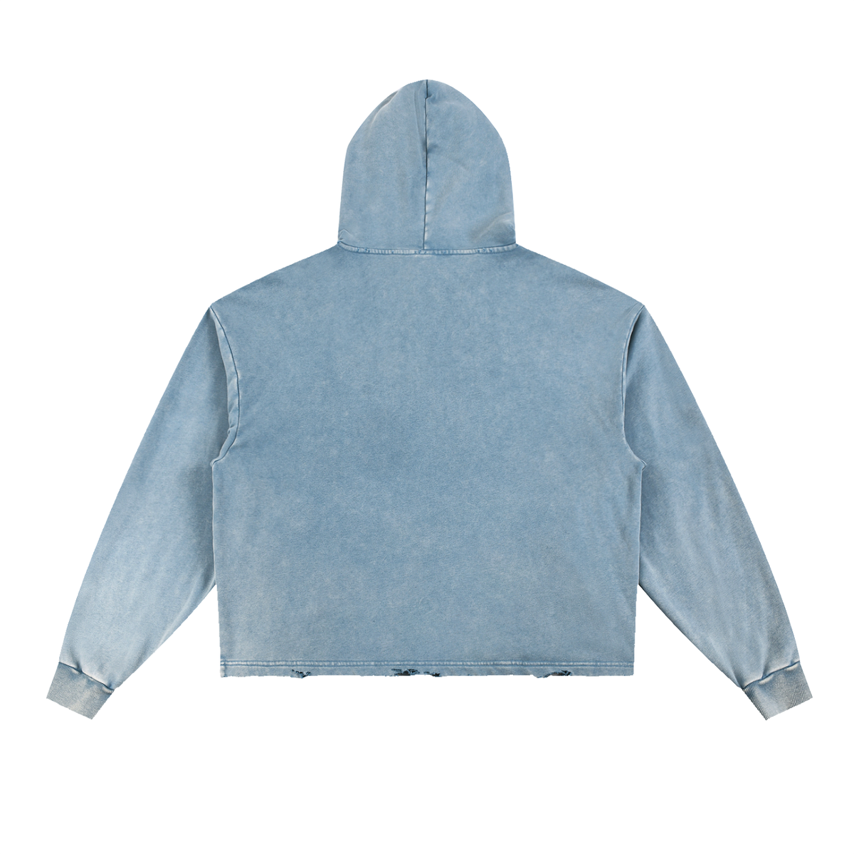 Hoodie Délavé Bords Francs — Signature