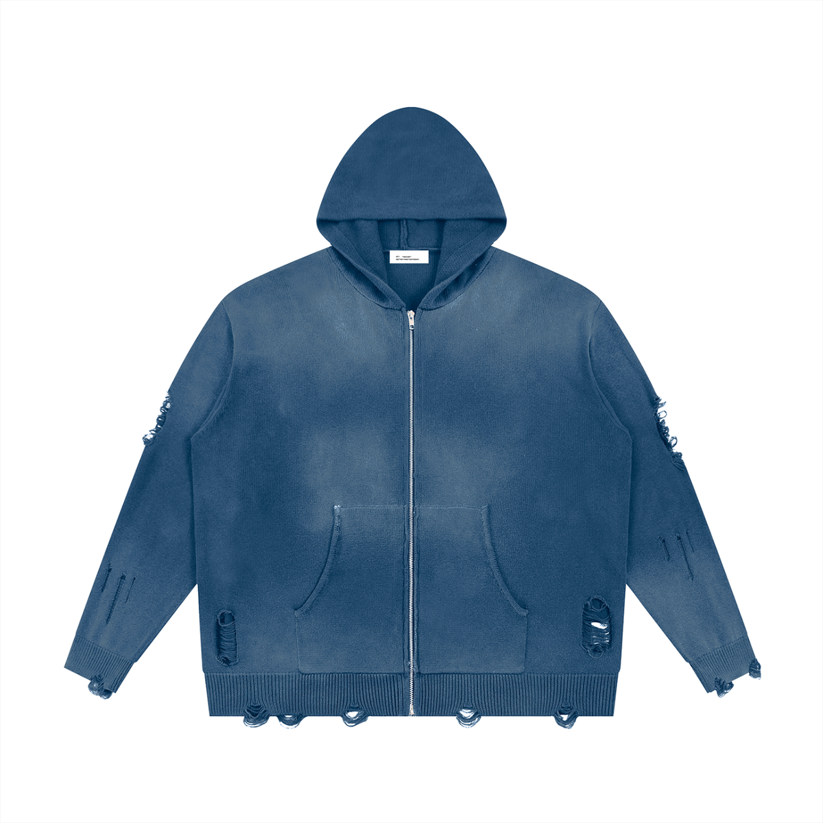 Hoodie Zippé Maille Destroy — Étendard