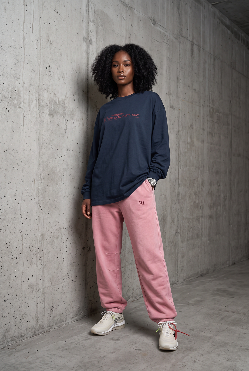 Jogger Barrel Leg Coton Délavé porté — jogger BTY Concept