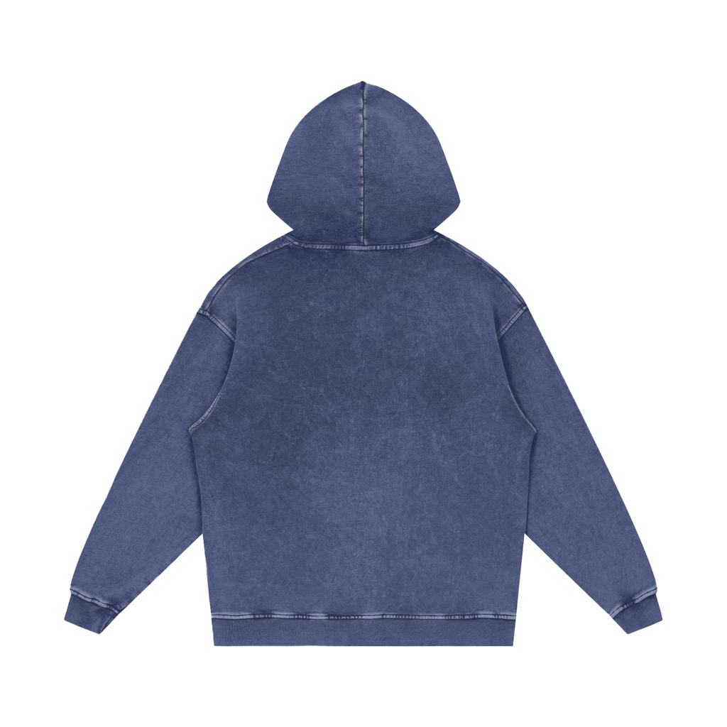 Hoodie Ample Délavé Neige — Bloc
