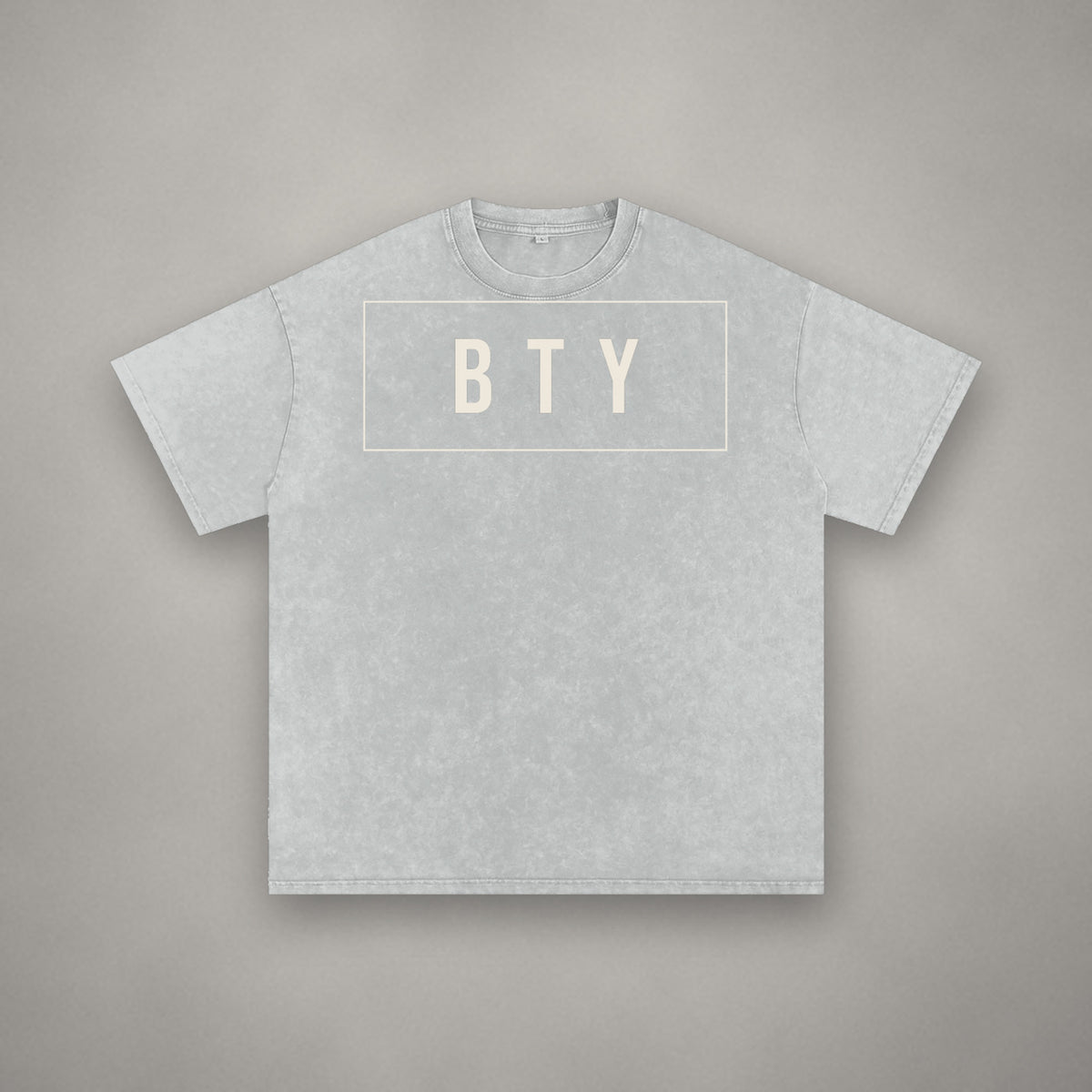 Tee Oversize Délavé Neige Cadre — tee-shirt BTY Concept, streetwear athlétique
