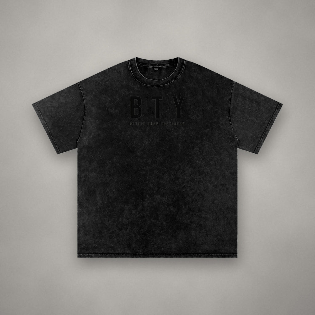 Tee Oversize Délavé Neige Manifeste — tee-shirt BTY Concept, streetwear athlétique