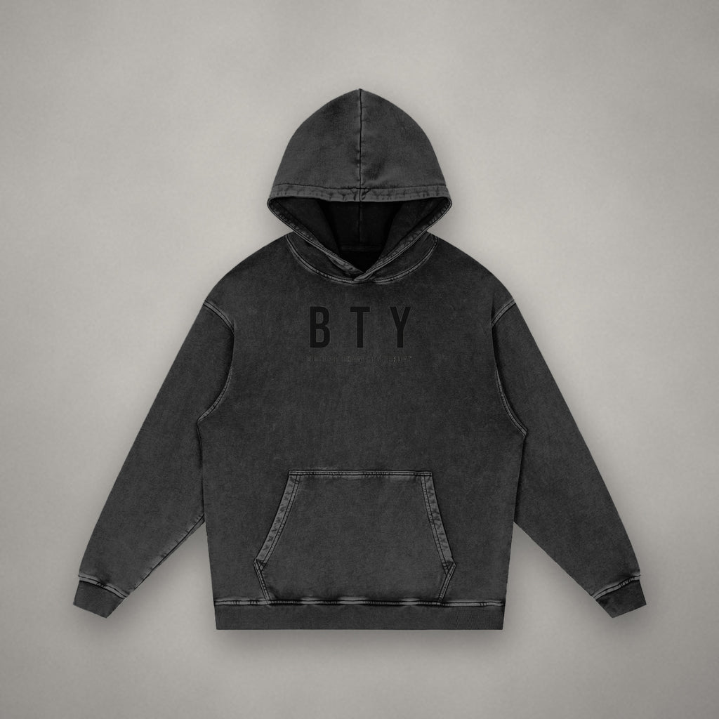 Hoodie Ample Délavé Neige Bloc — hoodie BTY Concept, streetwear athlétique