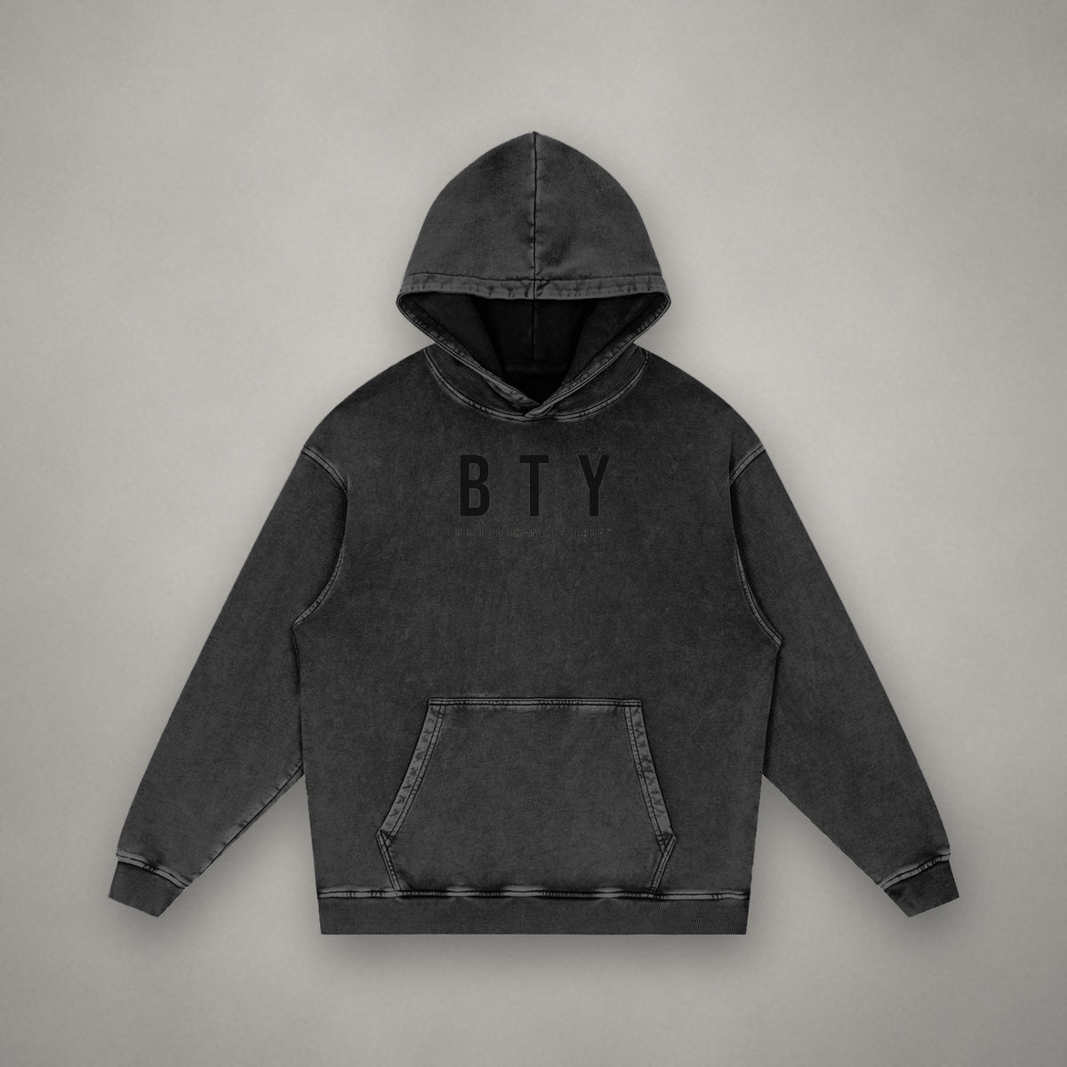 Hoodie Ample Délavé Neige Bloc — hoodie BTY Concept, streetwear athlétique