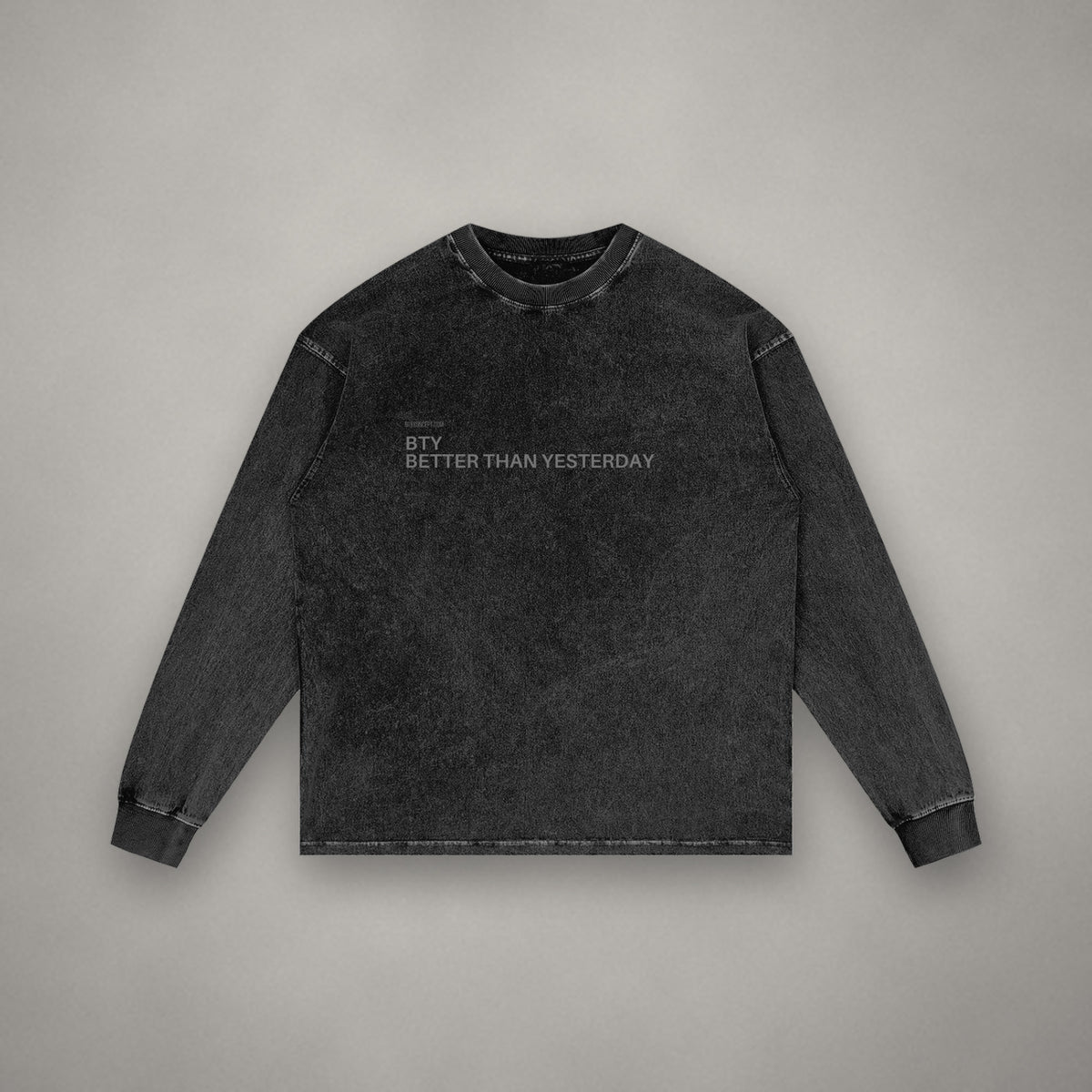 Tee Manches Longues Délavé Acide Manifeste — tee-shirt BTY Concept, streetwear athlétique