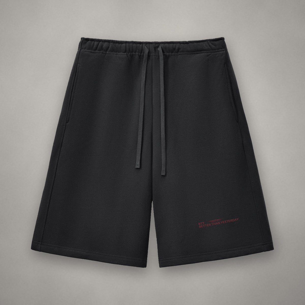 Short Molleton Épais Manifeste Rouge — short BTY Concept, streetwear athlétique