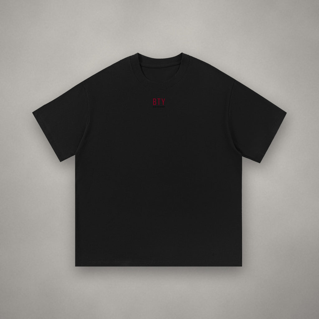 Tee Coton Essentiel Signature Rouge — tee-shirt BTY Concept, streetwear athlétique