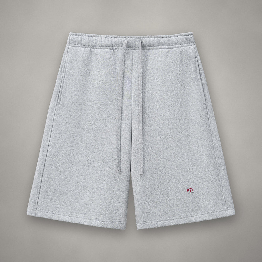 Short Molleton Épais Signature Rouge — short BTY Concept, streetwear athlétique