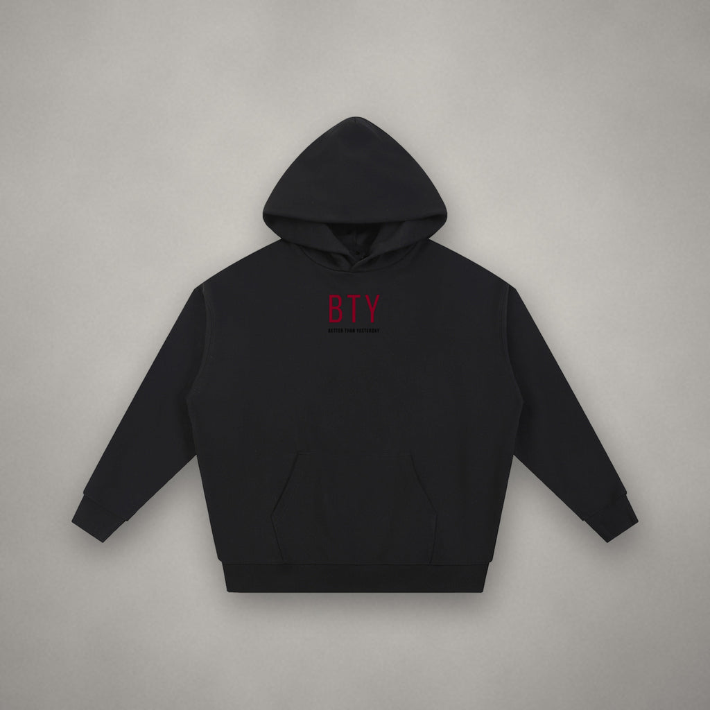 Hoodie Épais Signature Rouge — hoodie BTY Concept, streetwear athlétique