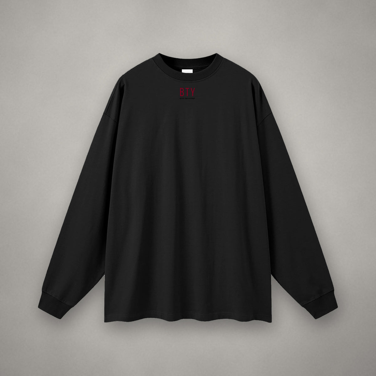 Tee Manches Longues Oversize Signature Rouge — tee-shirt BTY Concept