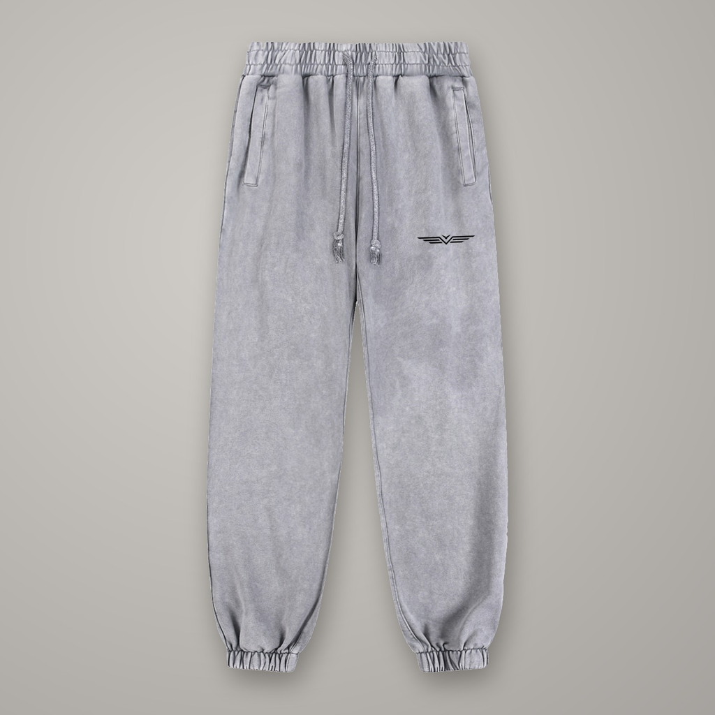 Jogger Heavyweight Délavé Neige — jogger BTY Concept, streetwear athlétique