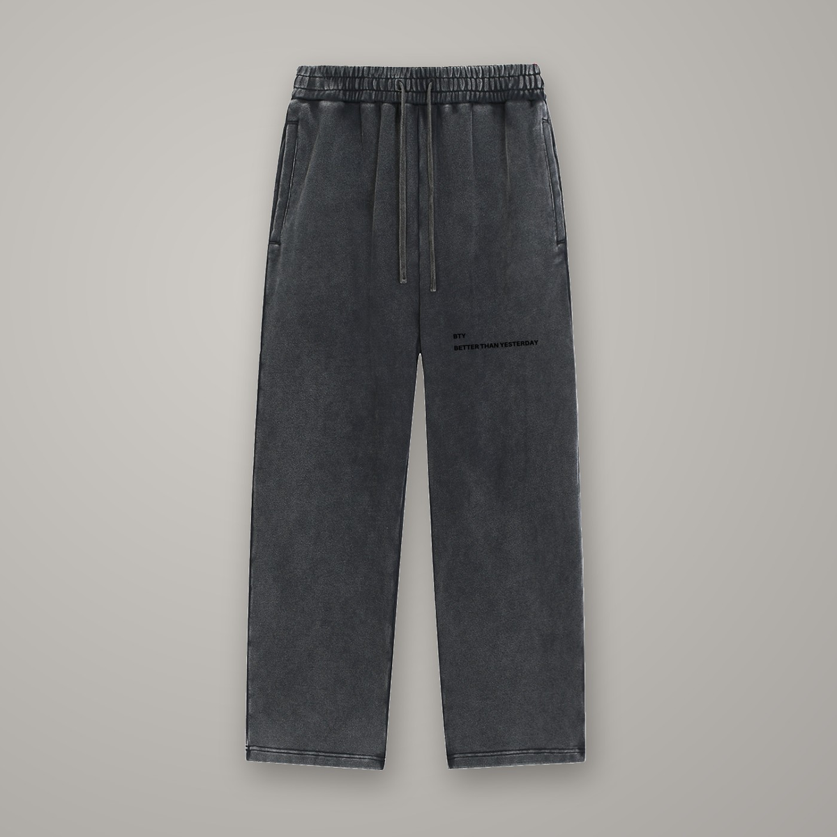 Pantalon Heavyweight Délavé Neige — pantalon BTY Concept, streetwear athlétique