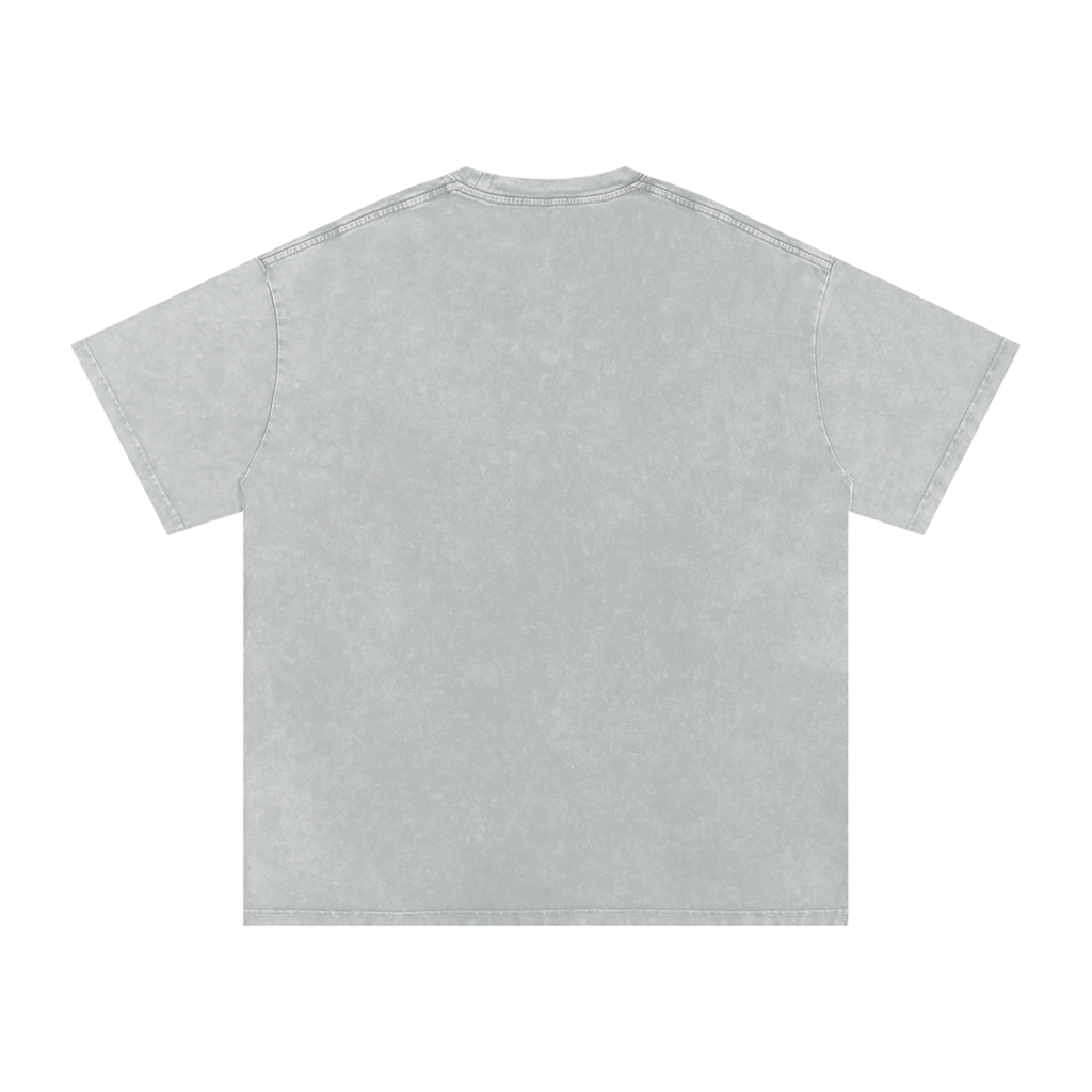 Tee Oversize Délavé Neige — Cadre