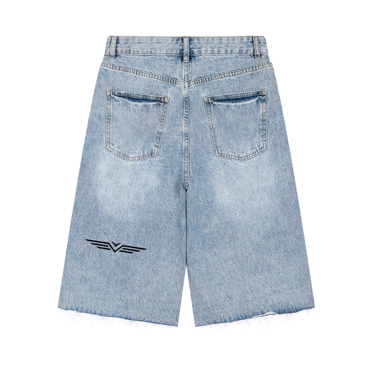 Short en Jean Wide Leg Délavé — Étendard