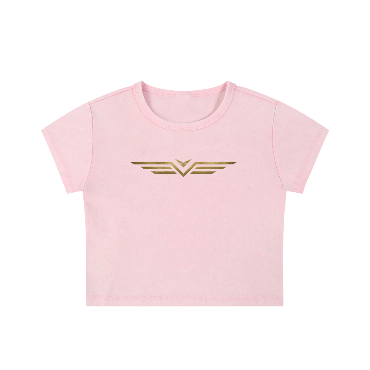 Crop Tee Délavé Neige — Glyphe Or