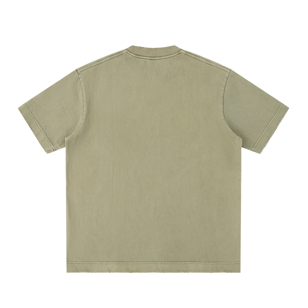 Tee Délavé Bords Francs