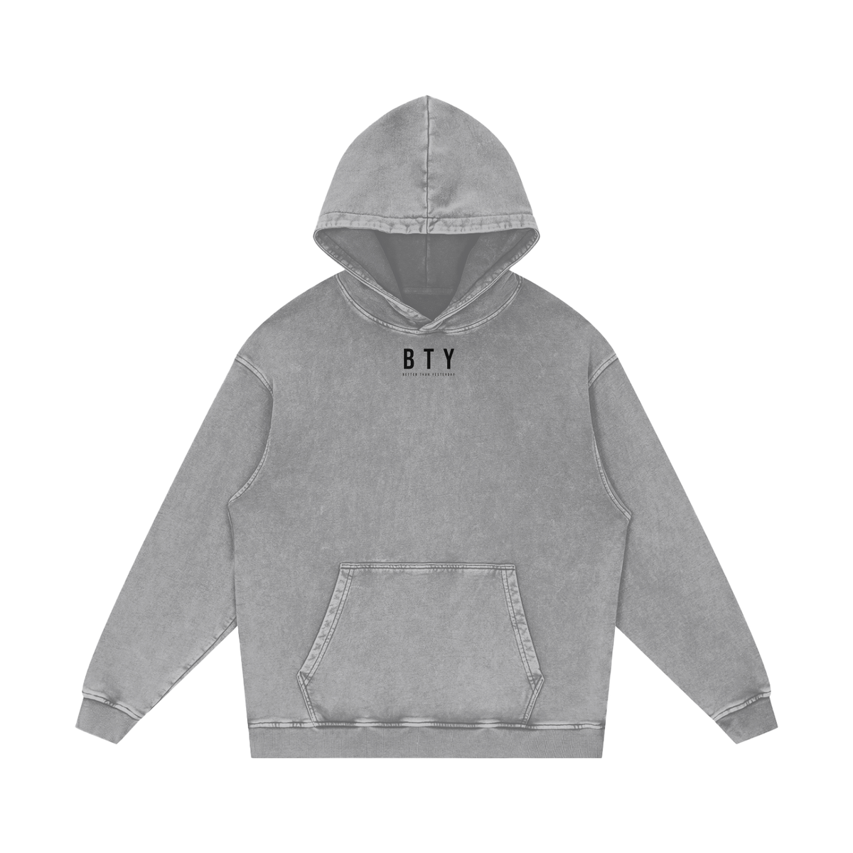Hoodie Ample Délavé Neige — Manifeste