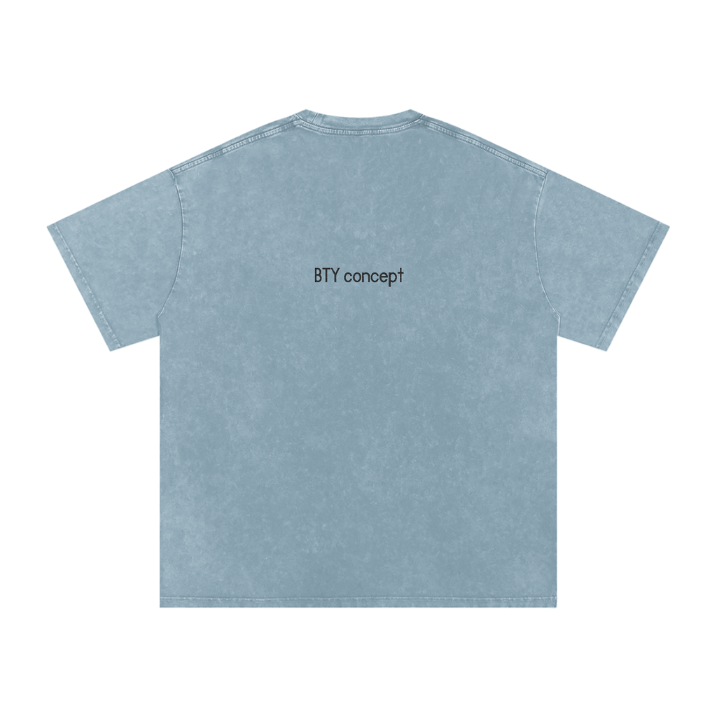 Tee Oversize Délavé Neige — Étendard
