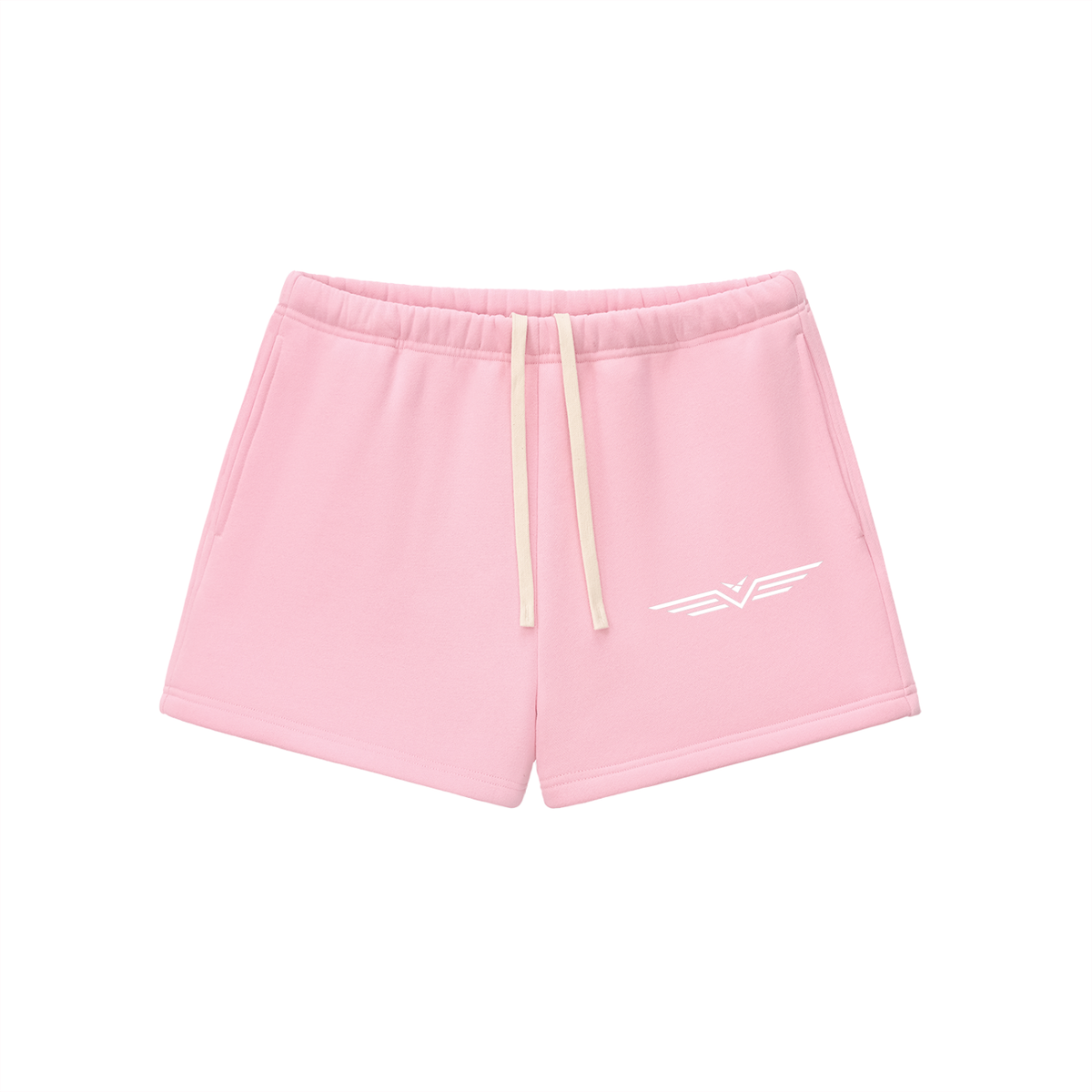 Short Molleton à Cordon — Glyphe Blanc