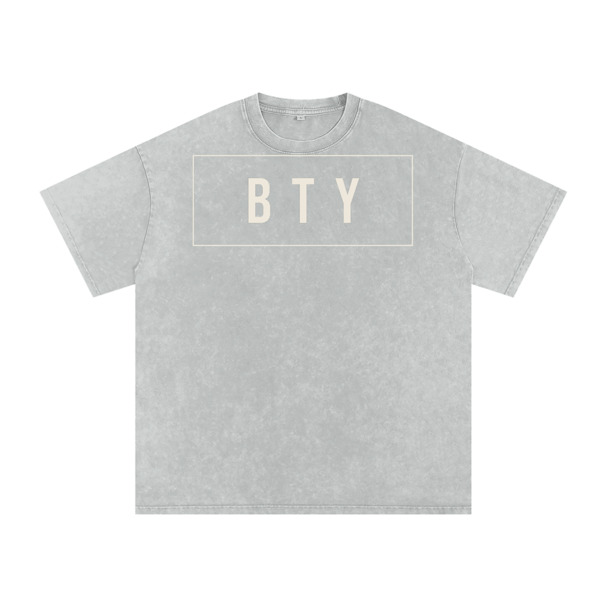 Tee Oversize Délavé Neige — Cadre