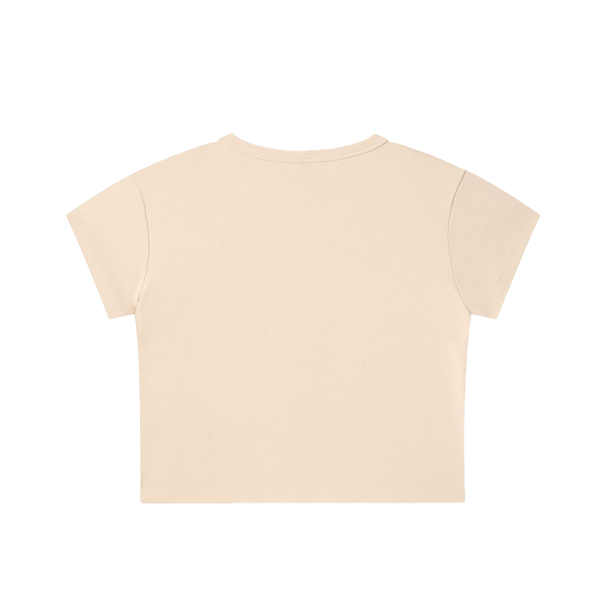 Crop Tee Délavé Neige — Glyphe Noir