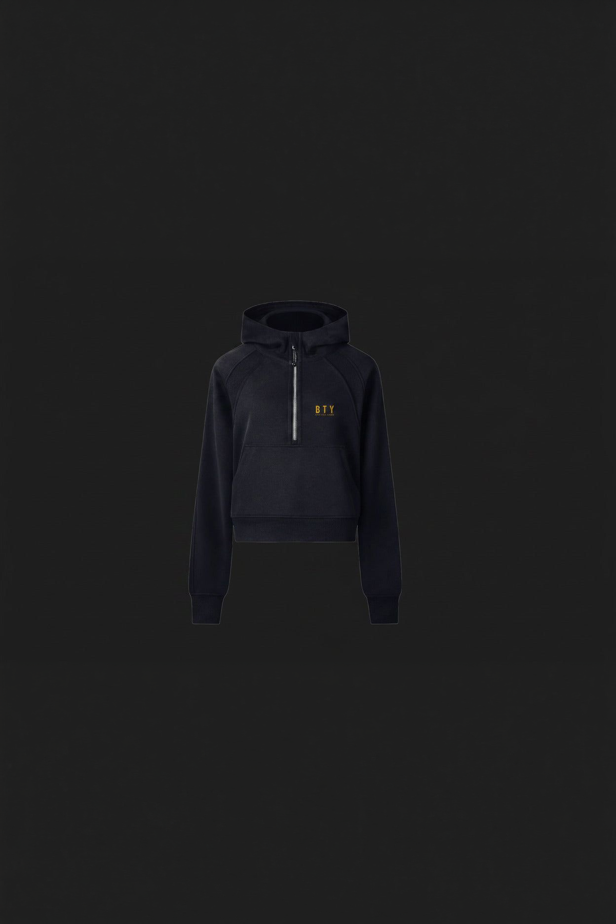 GARDE — Hoodie Crop Demi-Zip, hoodie BTY Concept, streetwear athlétique