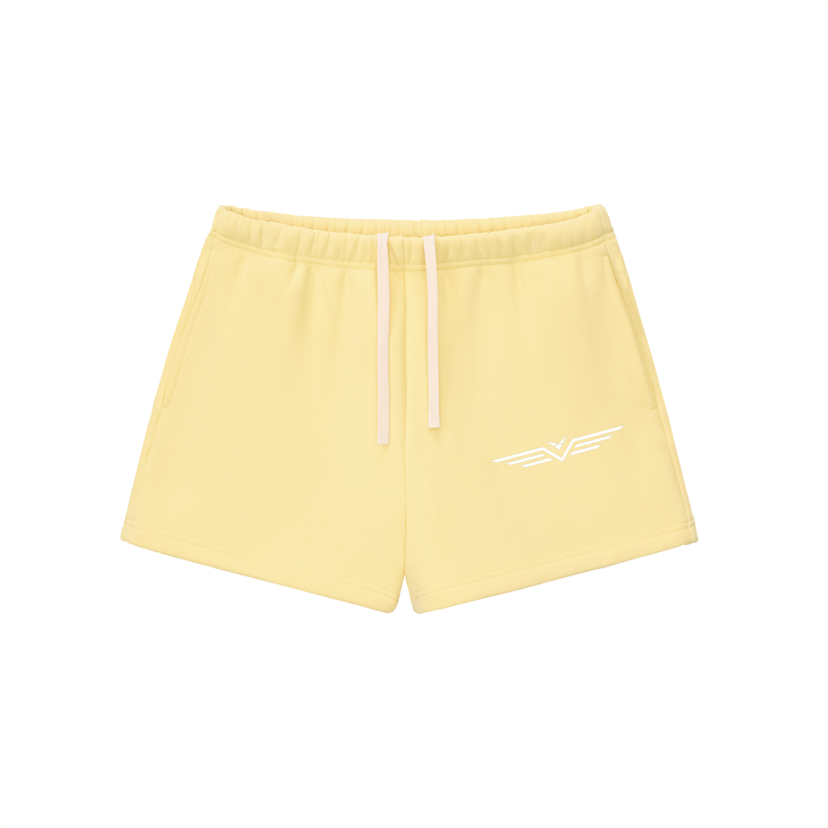 Short Molleton à Cordon — Glyphe Blanc