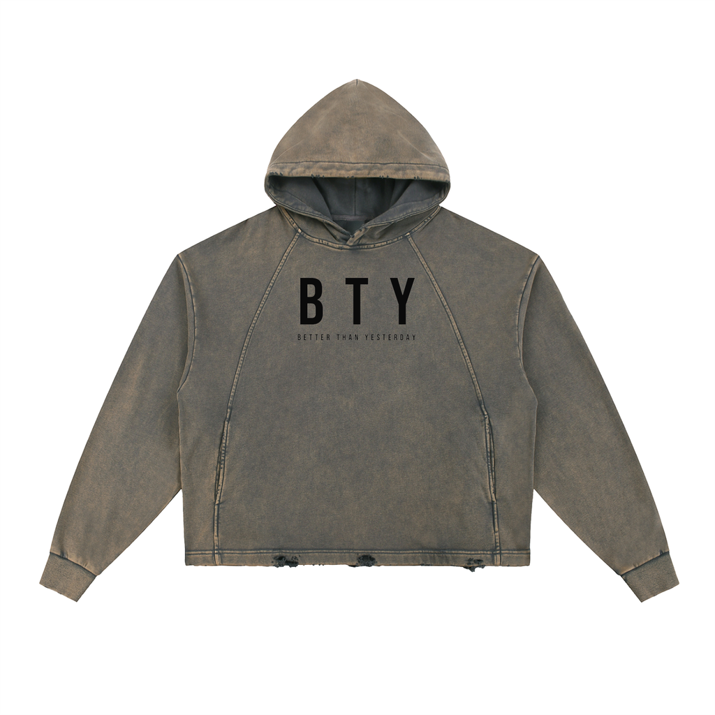 Hoodie Délavé Bords Francs — Bloc