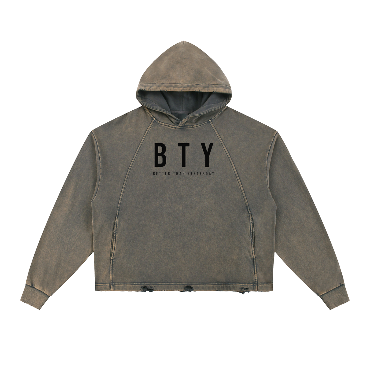 Hoodie Délavé Bords Francs — Bloc