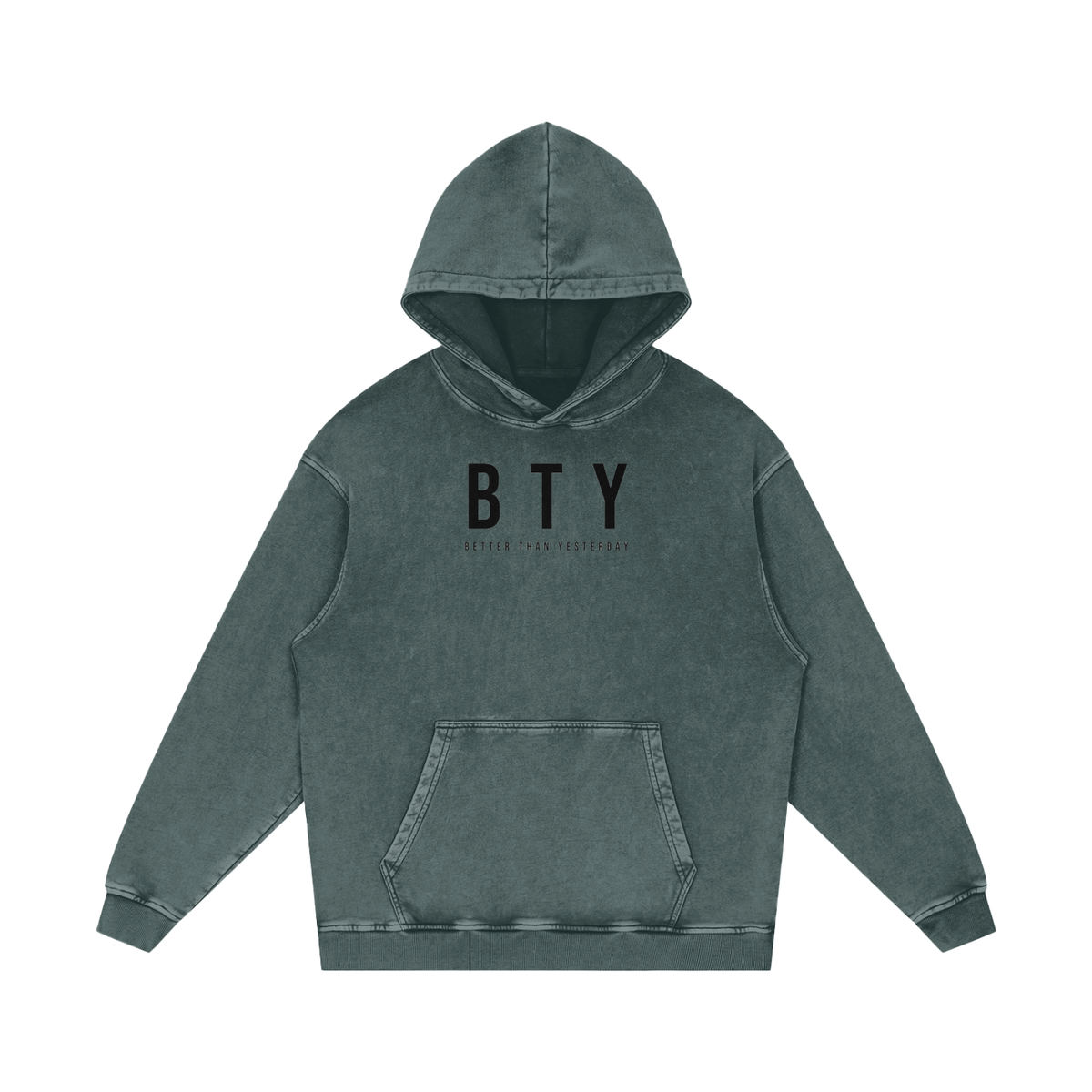 Hoodie Ample Délavé Neige — Bloc