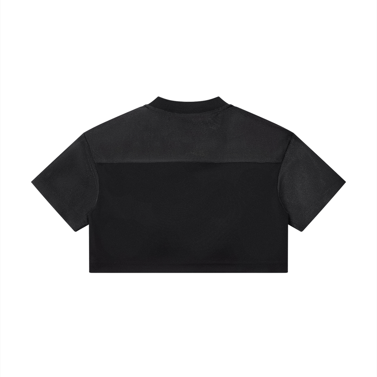 Crop Jersey Col V Ajouré