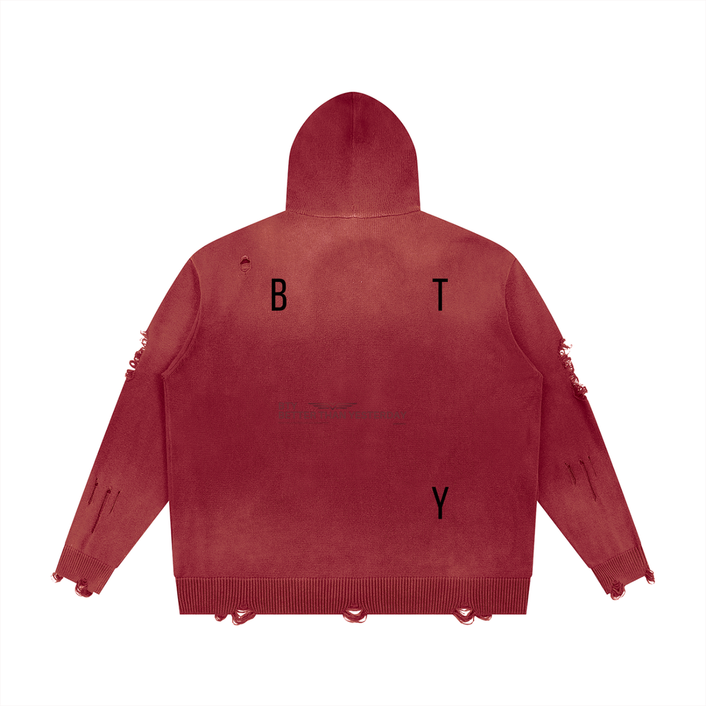 Hoodie Zippé Maille Destroy — Étendard