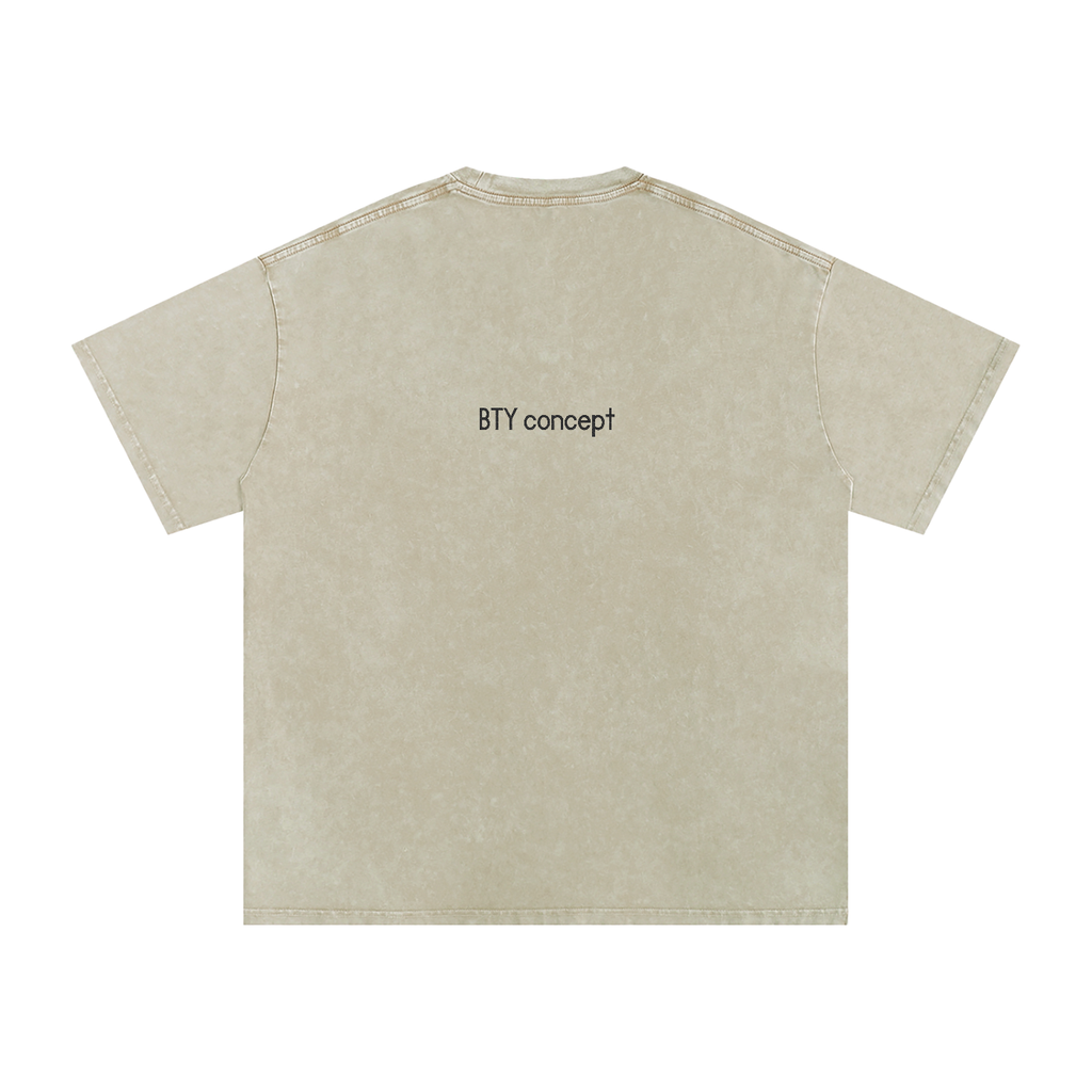 Tee Oversize Délavé Neige — Étendard