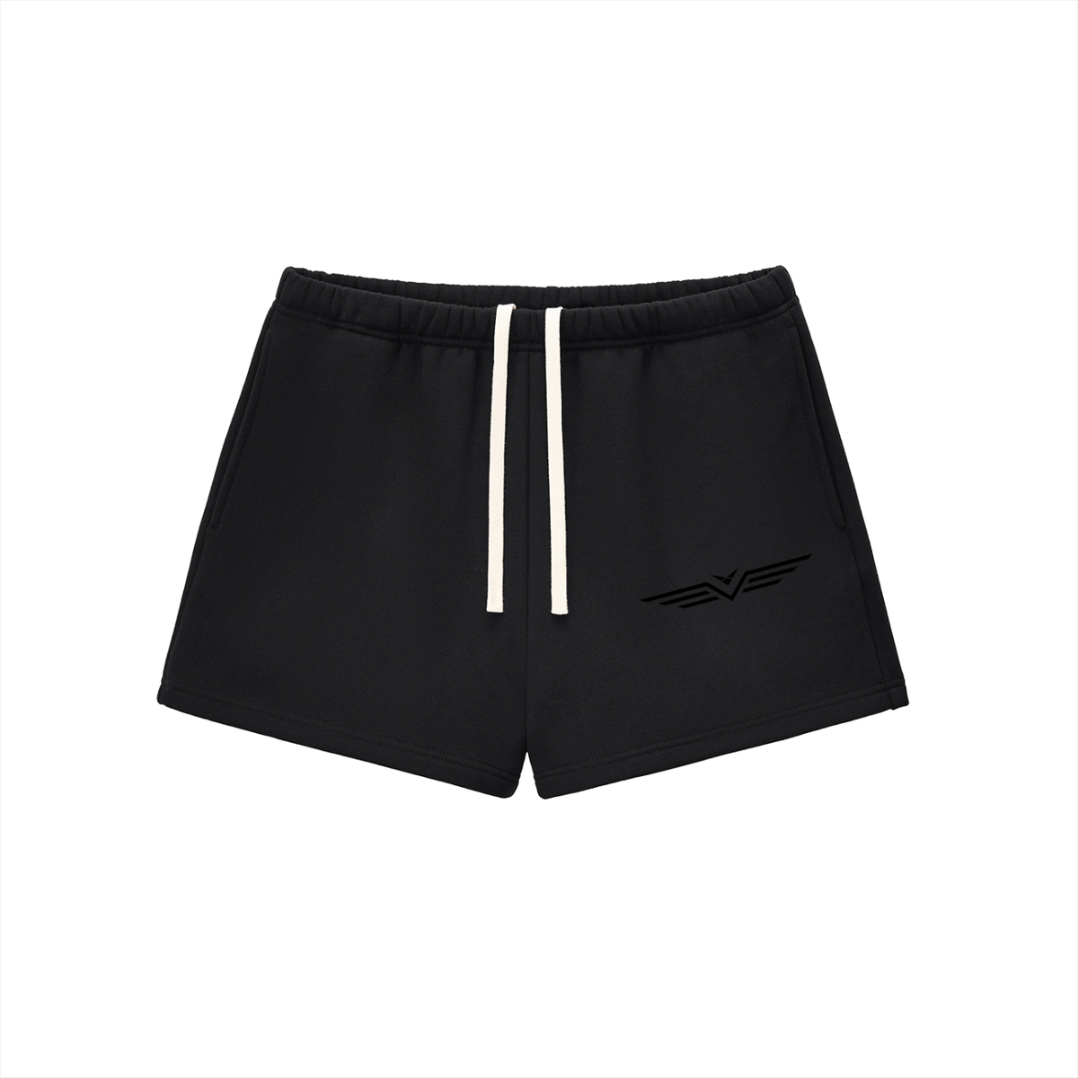 Short Molleton à Cordon — Glyphe Noir