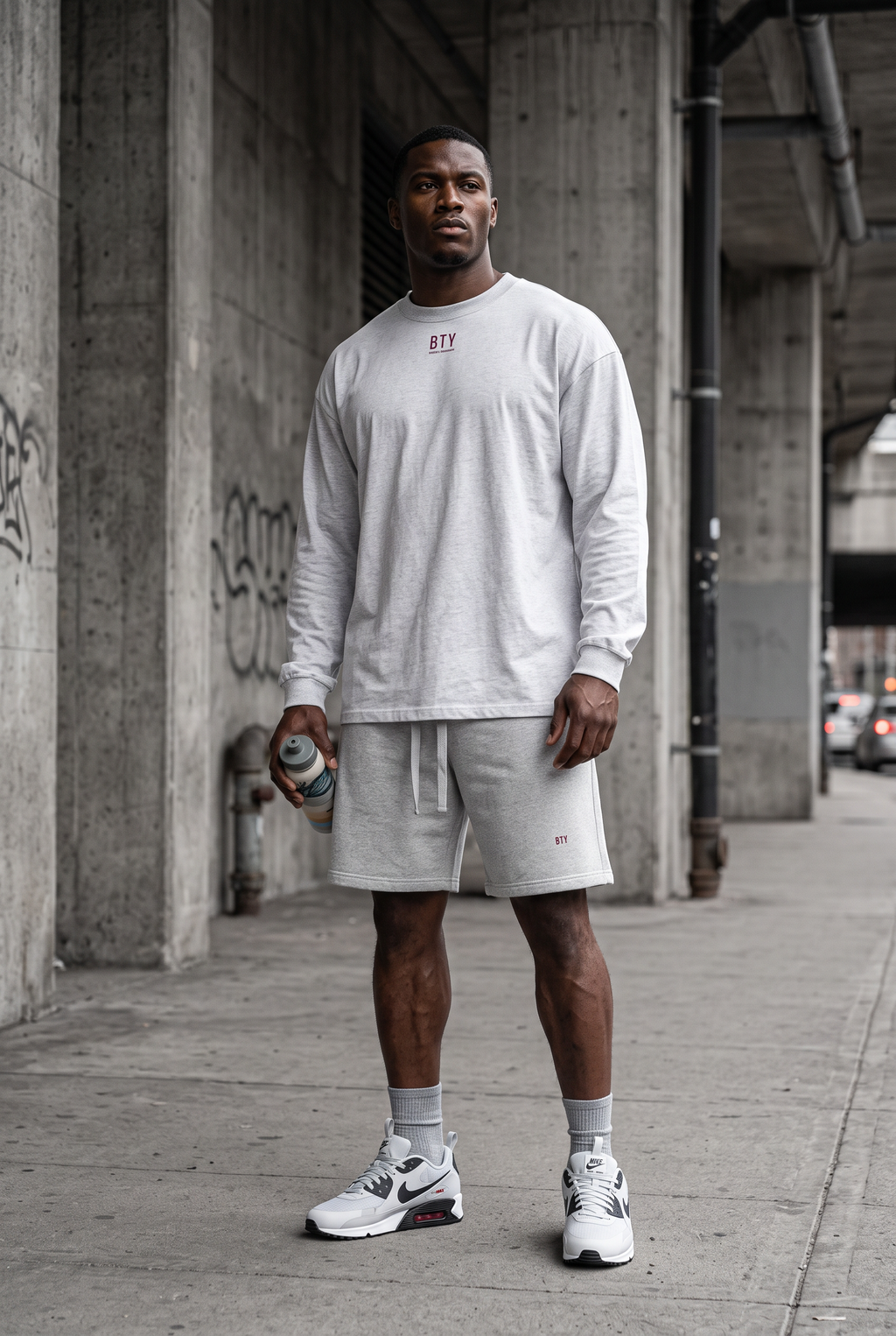 Tee Manches Longues Oversize porté — tee-shirt BTY Concept