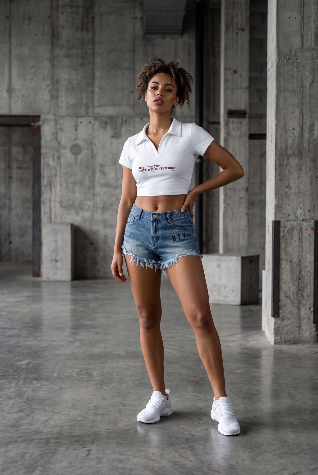 Short en Jean Bords Francs Délavé porté — short BTY Concept