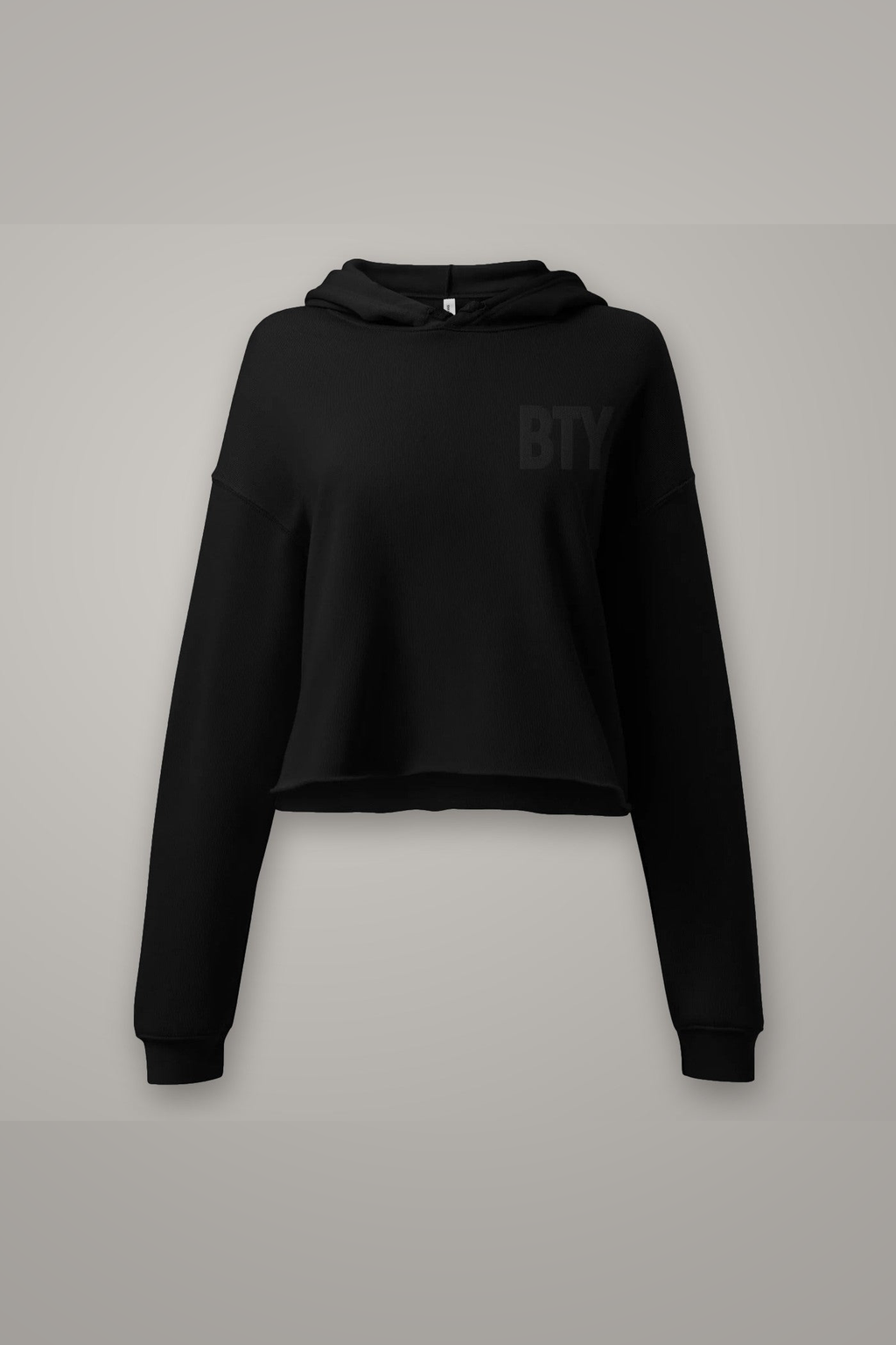 Hoodie Crop Coupe Féminine, packshot BTY vertical