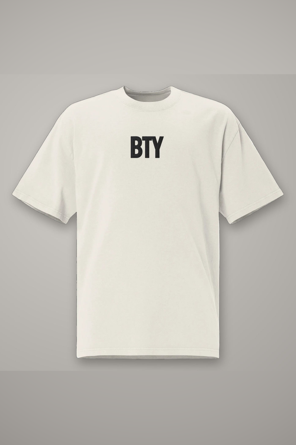 Tee Oversize Délavé Écru Bloc, packshot BTY vertical