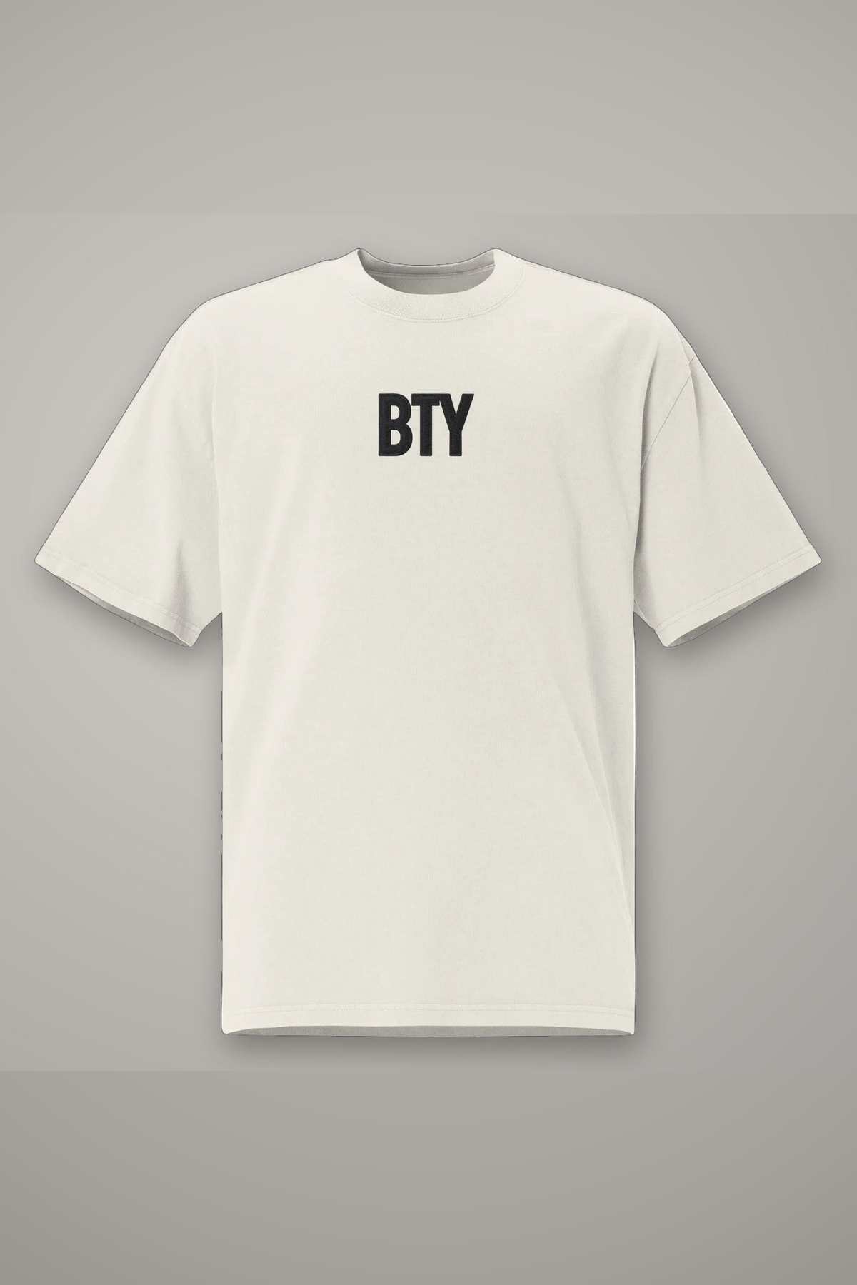 Tee Oversize Délavé Écru Bloc, packshot BTY vertical